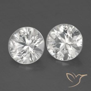 3.37 ct natürliche Weiß Zirkon-Edelsteine, Runden, VS