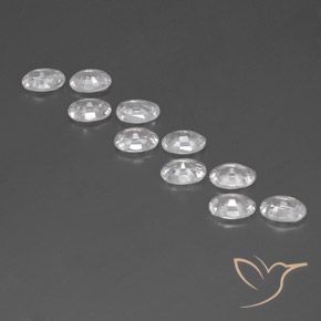 7.17 ct natürliche Weiß Zirkon-Edelsteine, Oval, VVS-VS