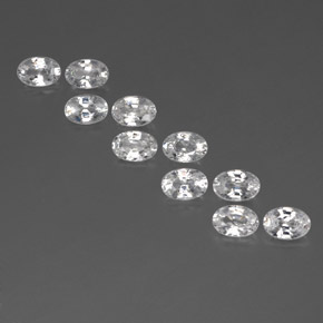 7,44 ct natürliche weißer Zirkon-Edelsteine, Oval Schliff, VS