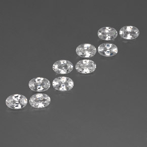 7,44 ct natürliche weißer Zirkon-Edelsteine, Oval Schliff, VS