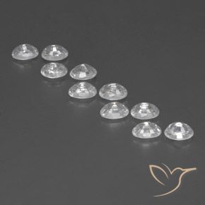 8.58 ct natürliche Weiß Zirkon-Edelsteine, Oval, VVS-VS