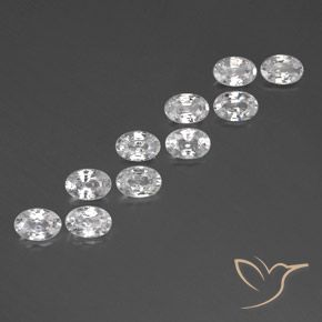 6.99 ct natürliche Weiß Zirkon-Edelsteine, Oval, VVS-VS