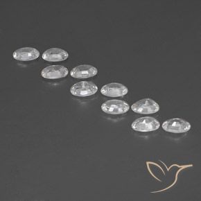 6.99 ct natürliche Weiß Zirkon-Edelsteine, Oval, VVS-VS
