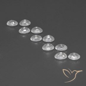 8.18 ct natürliche Weiß Zirkon-Edelsteine, Oval, VVS-VS