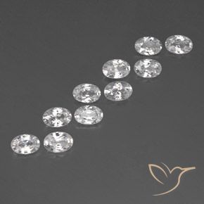 6.86 ct natürliche Weiß Zirkon-Edelsteine, Oval, VVS-VS