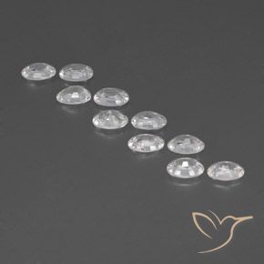 6.86 ct natürliche Weiß Zirkon-Edelsteine, Oval, VVS-VS
