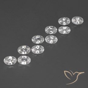 8.00 ct natürliche Weiß Zirkon-Edelsteine, Oval, VVS-VS