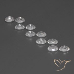 8.00 ct natürliche Weiß Zirkon-Edelsteine, Oval, VVS-VS
