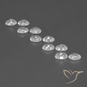 7.49 ct natürliche Weiß Zirkon-Edelsteine, Oval, VVS-VS