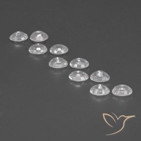 8.12 ct natürliche Weiß Zirkon-Edelsteine, Oval, VVS-VS