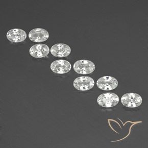 7.26ctw Natürlicher Weiß Zirkon, Oval, VVS-VS