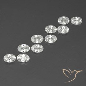 7.26 ct natürliche Weiß Zirkon-Edelsteine, Oval, VVS-VS