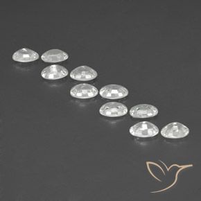 7.26 ct natürliche Weiß Zirkon-Edelsteine, Oval, VVS-VS