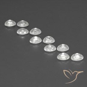 8.63 ct natürliche Weiß Zirkon-Edelsteine, Oval, VVS-VS