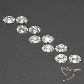 7.10ctw Natürlicher Weiß Zirkon, Oval, VVS-VS