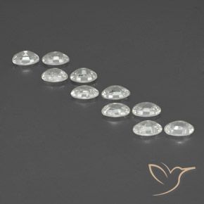 7.10 ct natürliche Weiß Zirkon-Edelsteine, Oval, VVS-VS