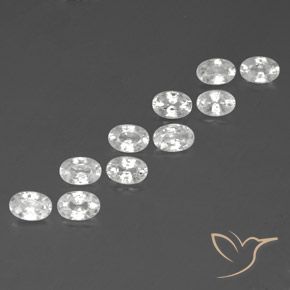 7.46 ct natürliche Weiß Zirkon-Edelsteine, Oval, VVS-VS