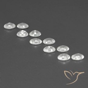 7.46 ct natürliche Weiß Zirkon-Edelsteine, Oval, VVS-VS