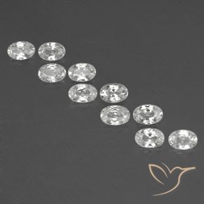 7.21ctw Natürlicher Weiß Zirkon, Oval, VVS-VS