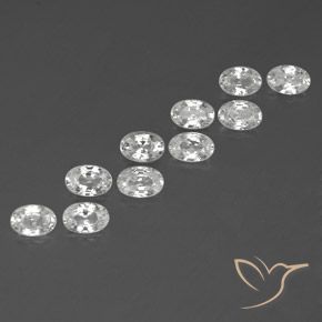 7.21 ct natürliche Weiß Zirkon-Edelsteine, Oval, VVS-VS