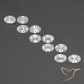 7.33ctw Natürlicher Weiß Zirkon, Oval, VVS-VS