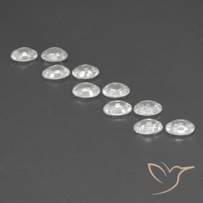 7.33 ct natürliche Weiß Zirkon-Edelsteine, Oval, VVS-VS