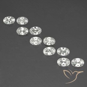 7.33ctw Natürlicher Weiß Zirkon, Oval, VVS-VS