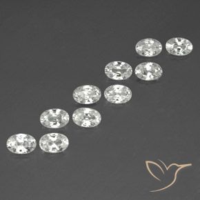 7.33 ct natürliche Weiß Zirkon-Edelsteine, Oval, VVS-VS