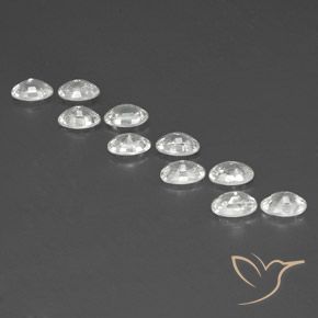 7.33 ct natürliche Weiß Zirkon-Edelsteine, Oval, VVS-VS