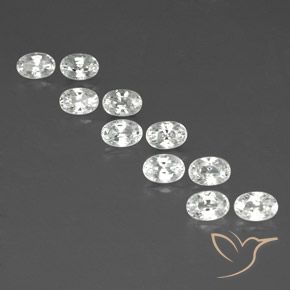 8.81ctw Natürlicher Weiß Zirkon, Oval, VVS-VS