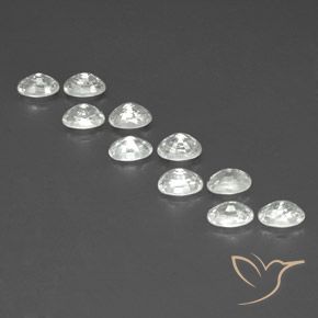 8.81 ct natürliche Weiß Zirkon-Edelsteine, Oval, VVS-VS