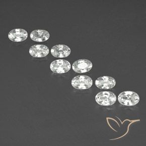 7.36ctw Natürlicher Weiß Zirkon, Oval, VVS-VS