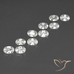 7.36 ct natürliche Weiß Zirkon-Edelsteine, Oval, VVS-VS