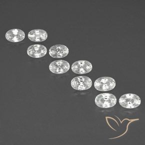 8.35ctw Natürlicher Weiß Zirkon, Oval, VVS-VS