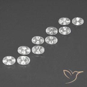 8.35 ct natürliche Weiß Zirkon-Edelsteine, Oval, VVS-VS