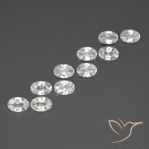 6.61 ct natürliche Weiß Zirkon-Edelsteine, Oval, VVS-VS