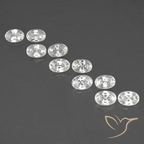 8.49ctw Natürlicher Weiß Zirkon, Oval, VVS-VS