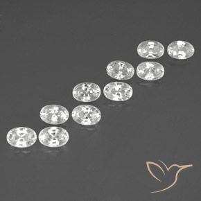 8.49 ct natürliche Weiß Zirkon-Edelsteine, Oval, VVS-VS