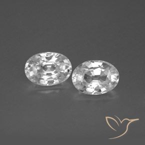 2.53ctw Natürlicher Weiß Zirkon, Oval, VS
