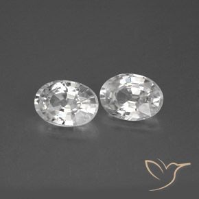 2.53 ct natürliche Weiß Zirkon-Edelsteine, Oval, VS
