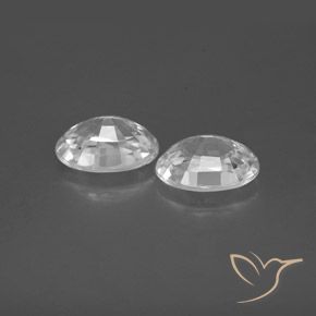 2.53 ct natürliche Weiß Zirkon-Edelsteine, Oval, VS