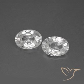 2.43ctw Natürlicher Weiß Zirkon, Oval, VVS