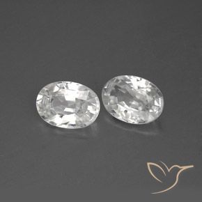 2.43 ct natürliche Weiß Zirkon-Edelsteine, Oval, VVS