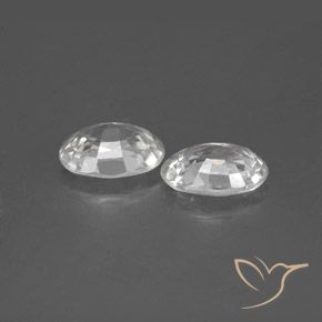 2.43 ct natürliche Weiß Zirkon-Edelsteine, Oval, VVS