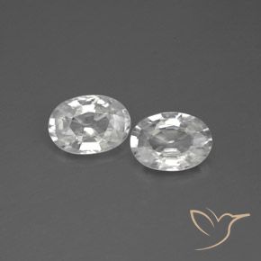 2.34ctw Natürlicher Weiß Zirkon, Oval, VVS