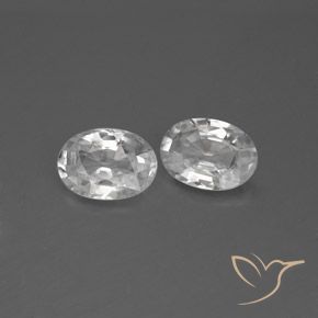 2.34 ct natürliche Weiß Zirkon-Edelsteine, Oval, VVS