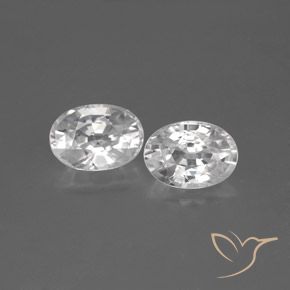 2.64ctw Natürlicher Weiß Zirkon, Oval, VS