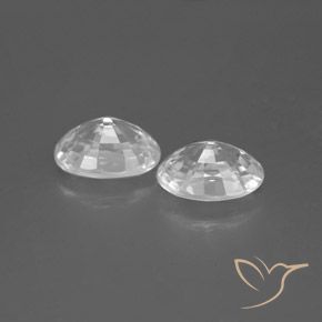2.64 ct natürliche Weiß Zirkon-Edelsteine, Oval, VS