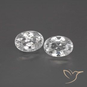 3.01ctw Natürlicher Weiß Zirkon, Oval, VVS-VS