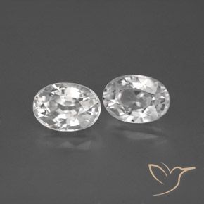 3.01 ct natürliche Weiß Zirkon-Edelsteine, Oval, VVS-VS